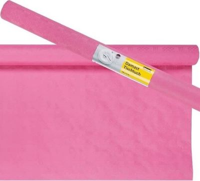 Idena 417508 - Tischtuchpapier in Rosa, eine Rolle in der Größe 100 cm x 10 m, abwaschbare Papiertisch-Decke als Dekoration für Partys, Schulanfang und Geburtstage