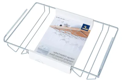 Produktbild von Hänge-Gläserhalter für bis zu 12 Stielgläser, Edelstahl, 40 cm