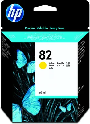Produktbild von HP 82 Gelb DesignJet Druckerpatrone, 69 ml, HP Designjet 800/800PS, HP Designjet CC800PS Kopierer, HP Designjet 815 MFP, HP Designjet 820 MFP,..., Thermal Inkjet, Gelb, Business, Singapur, 125 mm