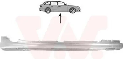 Produktbild von VAN WEZEL 0327104 Schweller Reparaturblech Einstiegblech Rechts für AUDI A4 Avant (8K5, B8) A4 Limousine (8K2, B8) A4 Allroad (8KH, B8)