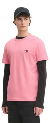 Produktbild von Tommy Hilfiger Jeans TJM REG BADGE TEE Herren T-Shirt Rosa : Größe - S Größe: S
