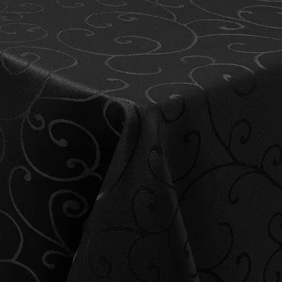 Produktbild von Rechteckiges Tafelkleed 130x130cm Polyester schwarz Jacquard waschbar