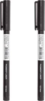 Zdjęcie produktu dla 2 czarne markery pigmentowe 0,8 mm