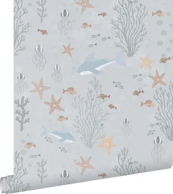 Produktbild von ESTAhome Tapete Unterwasserwelt Graublau 50 x 900 cm