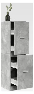 Produktbild von Apothekerschrank in Betongrau, 40 x 41 x 144,5 cm, Holzwerkstoff