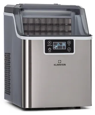 Produktbild von Klarstein Eiswürfelmaschine für Zuhause Camping Gastro, Schnelle Mini Eiswürfelmaschine Klein, Profi Eismaschine für Große Kleine Klare Eiswürfel, Selbstreinigend mit 3,2L Eiswürfelbehälter, 20kg/24h