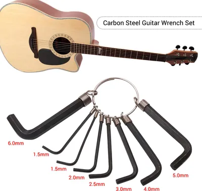 Image de Jeu de clés Allen pour guitare, hexagonales, hexagonales pour luthier, manche folk acoustique