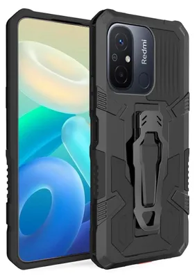Image de Coque de protection « Design Armor Warrior » pour Xiaomi Redmi 12C, couleur noire
