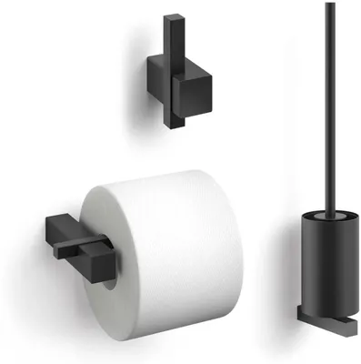 Produktbild von ZACK Carvo Toilettenzubehörset 3-in-1 Rund Schwarz