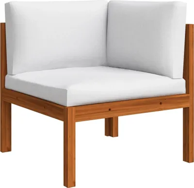 Produktbild von "im Sonderangebot" Garten-Ecksofa - CLORIS - Balkonmöbel - Gartenmöbel Set - mit Kissen Holz Akazie & Seil - 65x65x60 cm DEMöbel 2616293