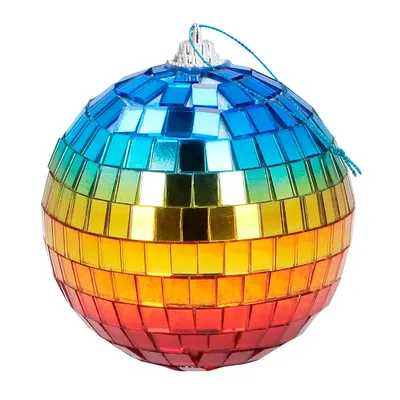 Produktbild von 6 Disokugeln bunt Regenbogen Disco Party Deko Ø: 8 cm