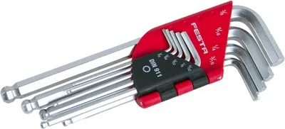 Produktbild von Innensechskantschlüsseln CrVa 9Stck