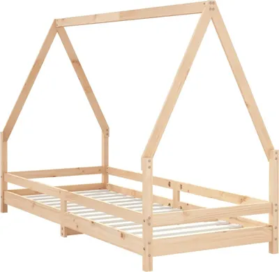 Produktbild von "SALE 2026"Kinderbetten - Braun Kinderbett 90x200cm Massivholz Kiefer Stabli Möbel6035168