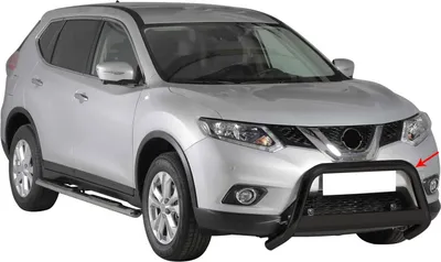 Image de Pare-buffle Avant pour Nissan X-Trail 2015-2017 63 mm en Acier Noir
