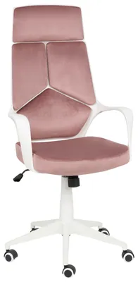 Produktbild von BELIANI Bürostuhl Pastellrosa u. Weiß Samt Höhenverstellbar Drehbar mit Armlehnen Bremsbaren Rollen Modern Arbeitszimmer Drehstuhl Arbeitsstuhl
