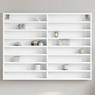 Produktbild von vidaXL Vitrinenschrank Weiß 100x8,5x75 cm Holzwerkstoff