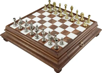 Image de Pièces D'échecs Italiennes Staunton + Échechier Italien En Marbre Et Bois De Tilleul 46
