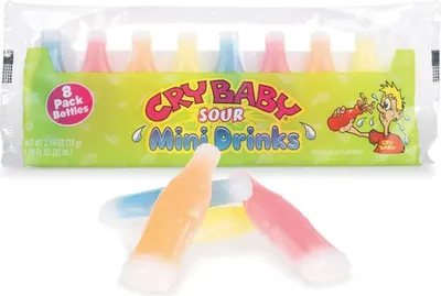 Produktbild von Cry Baby Wax Sour Mini Drinks 8 Pack (12 x 79g)