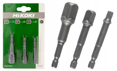 Produktbild von Hikoki 751970 Adapter-Set 1/4 Zoll Sechskant auf Vierkant