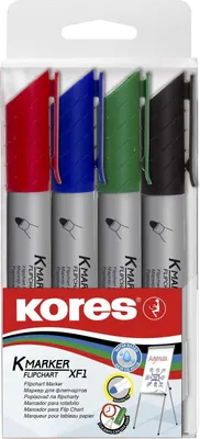 Obrázok produktu pre Popisovač Kores K-marker FLIPCHART - sada / 4ks