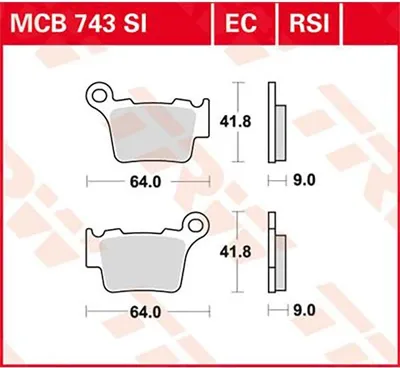 Obrázok produktu pre Sada brzdových doštičiek TRW MCB743SI FE501 525 XC 450 SE MRX450 TE300 SM450R G450SMR