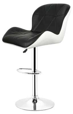 Produktbild von Barhocker 2er-Set - Höhenverstellbar - 360° Drehbar - Gepolsterter Sitz - Metallgestell - Ohne Armlehnen - Schwarz