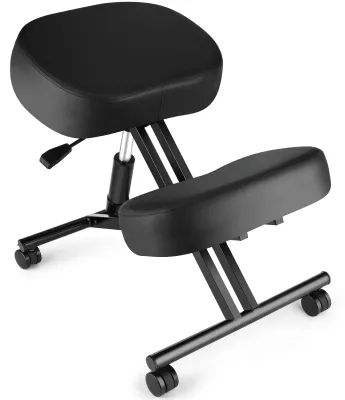 Ergonomische Knieliege, höhenverstellbar, mit Luftpumpe, schwarz