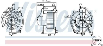 Produktbild von NISSENS 87478 Gebläsemotor Innenraumgebläse für AUDI A6 Avant (4F5, C6) A6 Limousine (4F2, C6) A6 Allroad (4FH, C6)