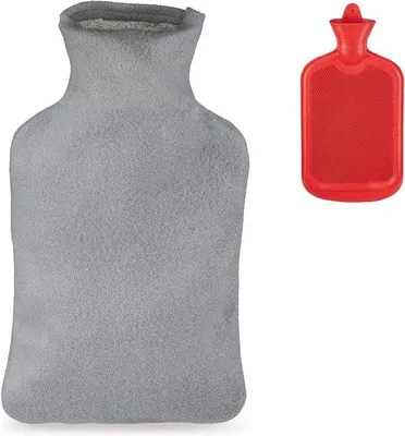 Produktbild von Famanu Wärmflasche 1,5 L - Ideal für kalte Nächte und Schmerzlinderung - Sichere Schraubverschluss und weiche Hülle