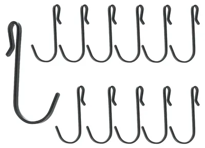 J-Haken 12er-Pack 5,8 cm, schwarz, für Küche & Büro