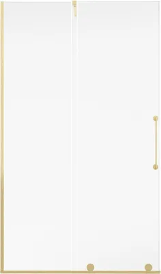Produktbild von Duschtrennwand Seitenwand italienische Dusche mit Schiebetür - Metall - Industrial Style - Goldfarben - 120 x 200 cm - YOREM