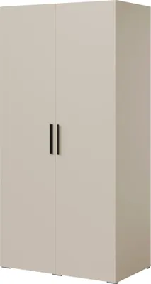 Kleiderschrank, Drehtürenschrank Kaschmir mit Ablageflächen und Kleiderstangen Breite 100 cm