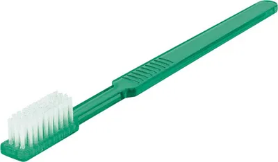 Produktbild von Einmalzahnbürsten - mit Zahnpasta - Kunststoff - grün - 100 Zahnbürsten