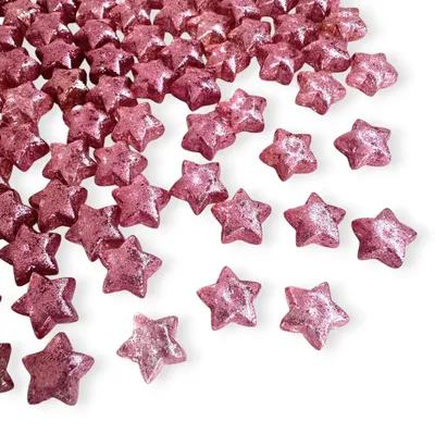 Produktbild von Dekosterne, Sterne aus Kunststoff 12mm. Streudeko 330ml. Rosa