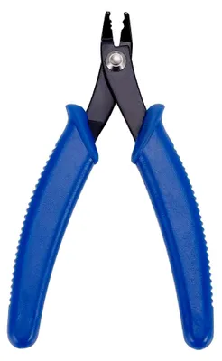 Produktbild von Crimpzange mit Stahlperlen, Schmuckherstellung, 13 cm, mit PVC-Griff, Dunkelblau, 1 Set