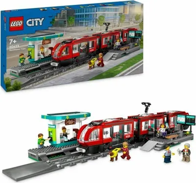 Productafbeelding van LEGO 60423 Treinset: Stadstram en Station - Kleurrijk