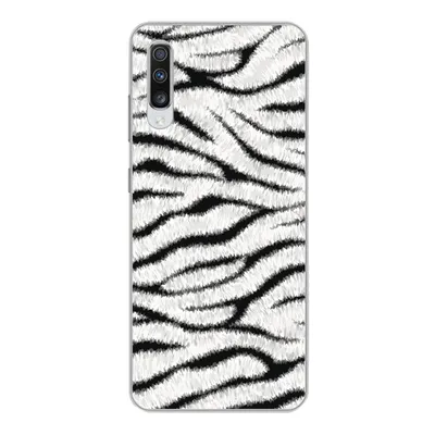 Produktbild von MuchoWow® Handyhülle Schutzhülle Hülle für Samsung Galaxy A70 Tiermuster - Zebra - Weiß Silikon Softcase Handy Hülle - Schutzhaube