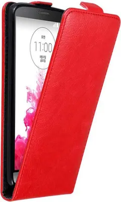 Produktbild von Cadorabo Hülle für LG G3 Schutz Hülle in Rot Flip Etui Handyhülle Case Cover