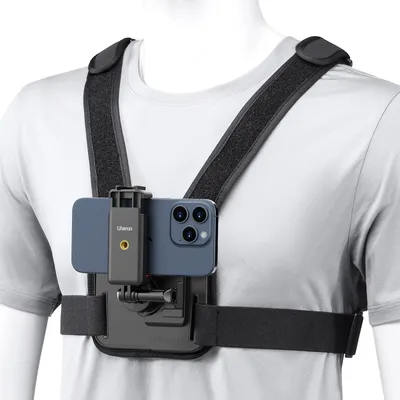 Produktbild von ULANZI POV Brusthalterung Magnetischer für iPhone 15 14 13 12 DJI OSMO Action cam Brustgurt bequem für Video Vlog