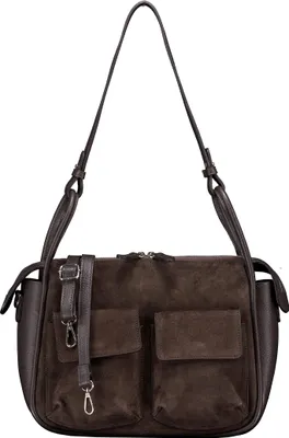 Produktbild von Hausfelder Manufaktur Beuteltasche Velours Braun onesize