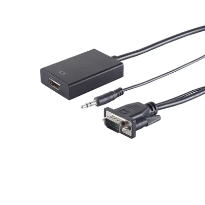 Produktbild von VGA Stecker /HDMI A Buchse + 3,5mm Klinke 0,15m