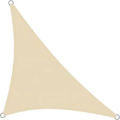 Immagine prodotto di Tenda parasole triangolare 3x3x4,3 metri, realizzata in HDPE da 185 g/m², con protezione UV del 98%, color crema, ideale per terrazze e pergole