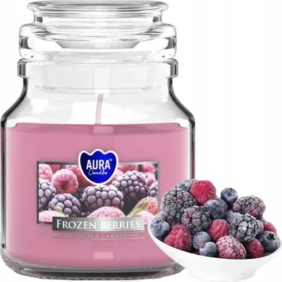 Image de PETITE bougie parfumée en pot BISPOL Aura 28H Frozen Berries