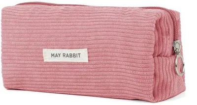 Produktbild von Rosa Corduroy-Etui mit Reißverschluss für Schule