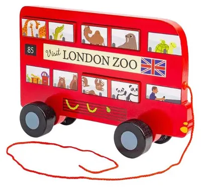 Produktbild von BigJigs Holzspielzeug London Bus Nachziehfigur