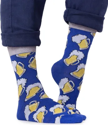 Produktbild von Spoksy Baumwollsocken blaue Bierkrüge 39-42 YOCLUB