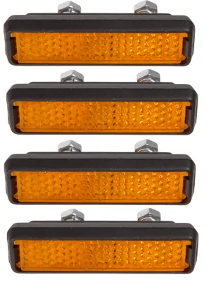Produktbild von 4X Pedalreflektoren Fahrrad MTB orange Reflektoren Pedale zum Schrauben StVZO