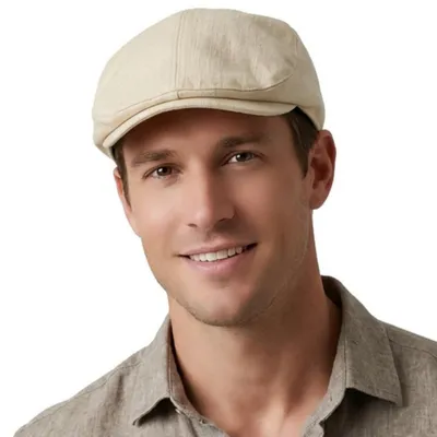 Produktbild von Schiebermütze Herren Damen Baumwolle Beige Verstellbar 55-59cm