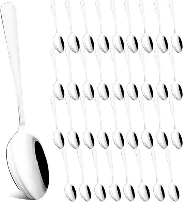 Image de Set de 36 cuillères à café en acier inoxydable, 168 cm, lavables au lave-vaisselle
