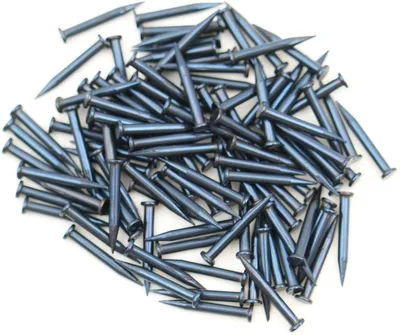 Stahlnägel 100x 1,2 x 10 mm - Geschlagene Spitze - Flache Kopf - Blau